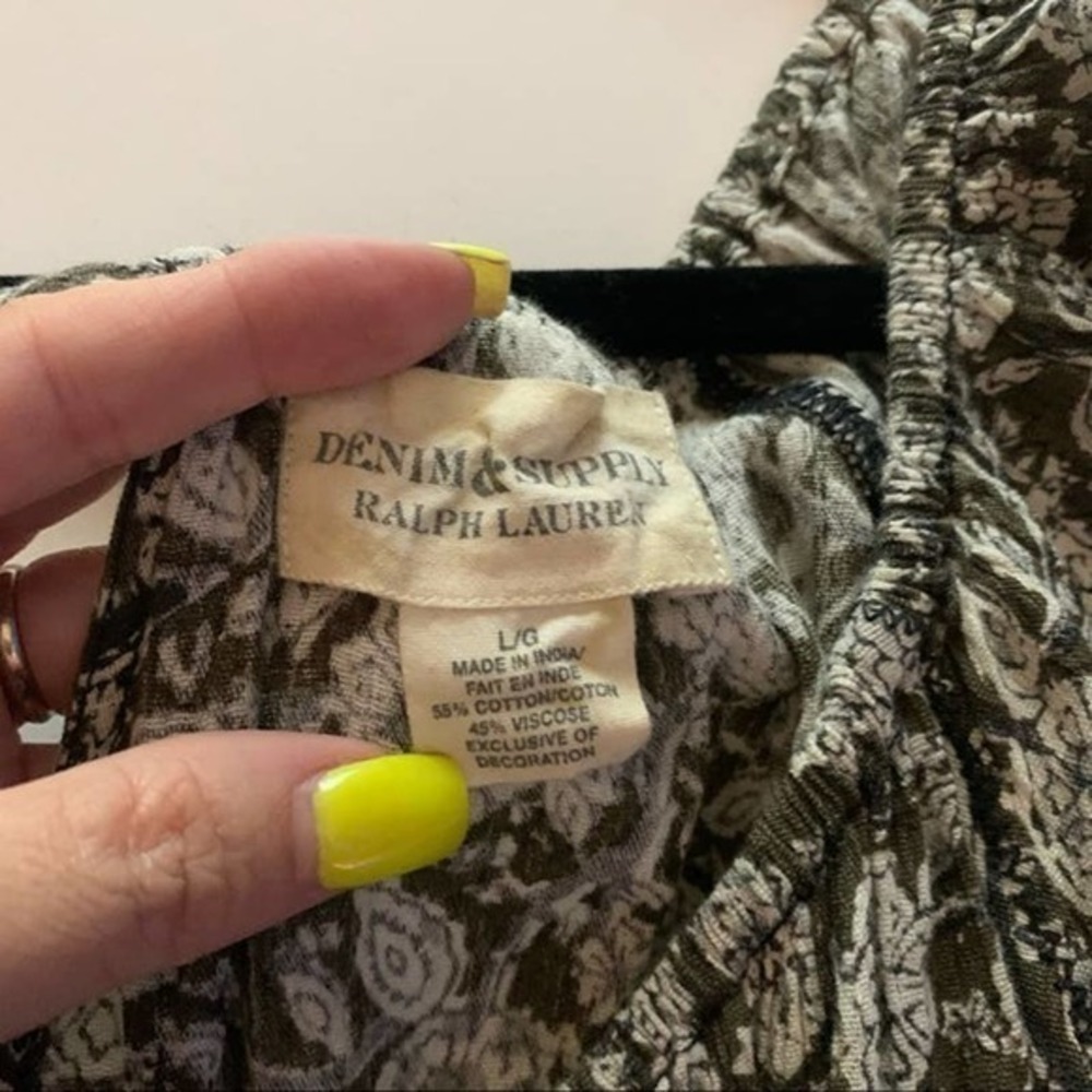 DENIM & SUPPLY RALPH LAUREN Brown Floral Paisley Smock Tunic Mini Dress - Picture 8 of 8